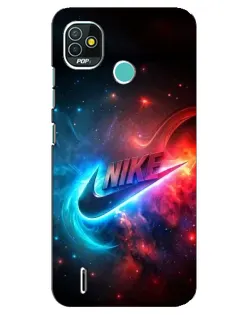 Чохол для TECNO Pop 4 LTE з картинкою «Вогняний логотип Nike»