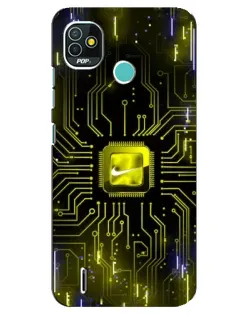 Чохол для TECNO Pop 4 LTE з картинкою «Nike — золота іскра»