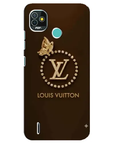 Чехол для TECNO Pop 4 LTE с картинкой «LV — золотая печать»
