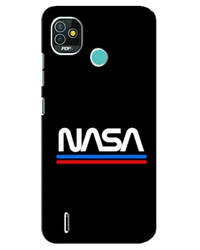 Чехол для TECNO Pop 4 LTE с картинкой «NASA — классика Red Blue»