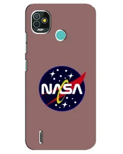 Чехол для TECNO Pop 4 LTE с картинкой «NASA — ретро космос» Чехол для TECNO Pop 4 LTE с картинкой «NASA — ретро космос»