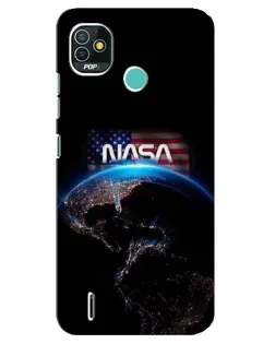 Чехол для TECNO Pop 4 LTE с картинкой «Земля из космоса NASA» Чехол для TECNO Pop 4 LTE с картинкой «Земля из космоса NASA»