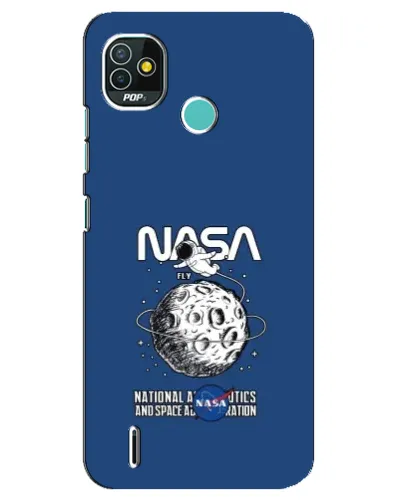 Чехол для TECNO Pop 4 LTE с картинкой «NASA — лунная миссия»