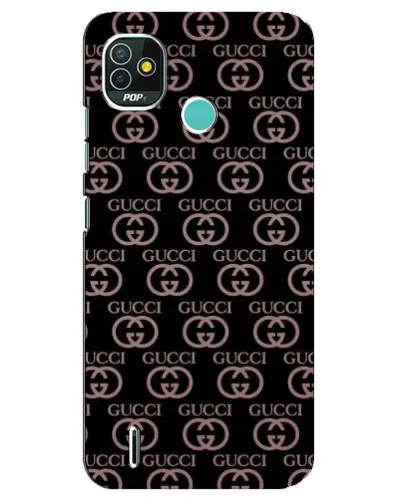 Чехол для TECNO Pop 4 LTE с картинкой «Классическая монограмма Gucci»