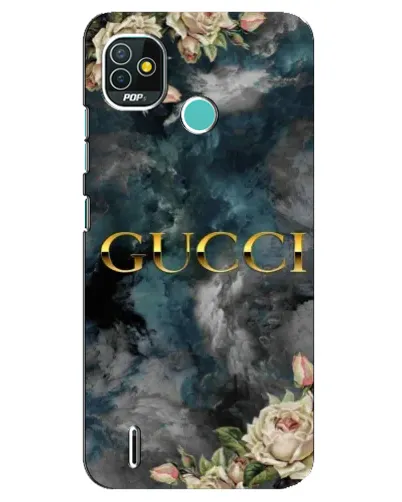 Чехол для TECNO Pop 4 LTE с картинкой «Абстрактные цветы Gucci»