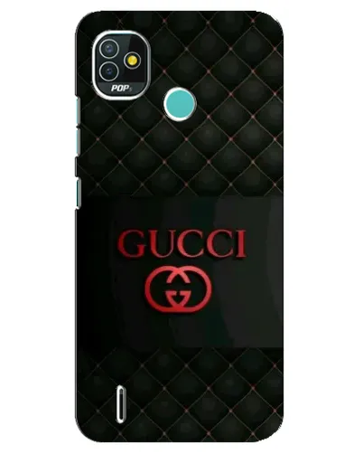Чехол для TECNO Pop 4 LTE с картинкой «Gucci — стеганый черный»
