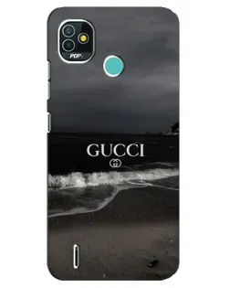 Чехол для TECNO Pop 4 LTE с картинкой «Gucci — морской прибой» Чехол для TECNO Pop 4 LTE с картинкой «Gucci — морской прибой»