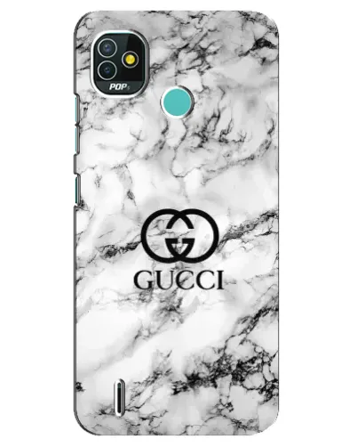 Чехол для TECNO Pop 4 LTE с картинкой «Gucci — мраморный шик»