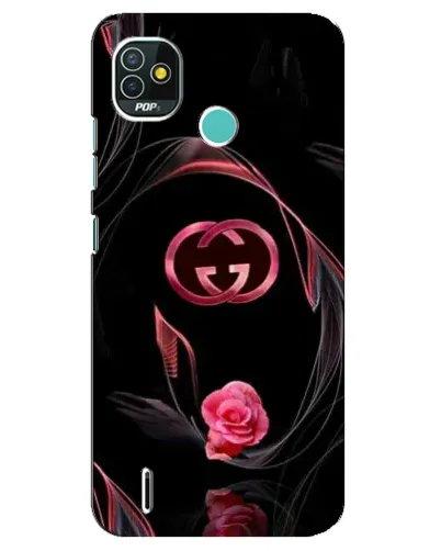 Чехол для TECNO Pop 4 LTE с картинкой «Gucci — неоновая роза»