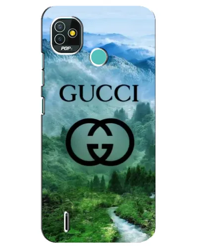 Чехол для TECNO Pop 4 LTE с картинкой «Gucci — горный пейзаж»