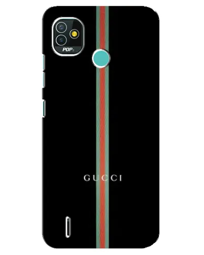 Чехол для TECNO Pop 4 LTE с картинкой «Gucci — строгая линия» Чехол для TECNO Pop 4 LTE с картинкой «Gucci — строгая линия»