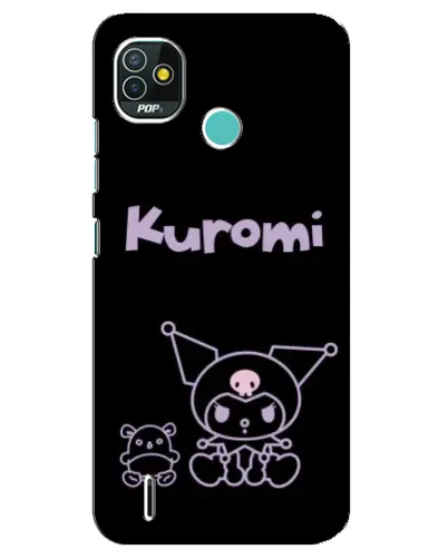 Чехол для TECNO Pop 4 LTE с картинкой «Kuromi — черный минимализм» Чехол для TECNO Pop 4 LTE с картинкой «Kuromi — черный минимализм»