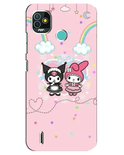 Чехол для TECNO Pop 4 LTE с картинкой «My Melody и Kuromi» Чехол для TECNO Pop 4 LTE с картинкой «My Melody и Kuromi»