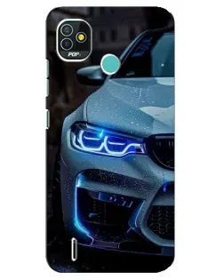 Чехол для TECNO Pop 4 LTE с картинкой «Взгляд BMW с синими фарами» Чехол для TECNO Pop 4 LTE с картинкой «Взгляд BMW с синими фарами»