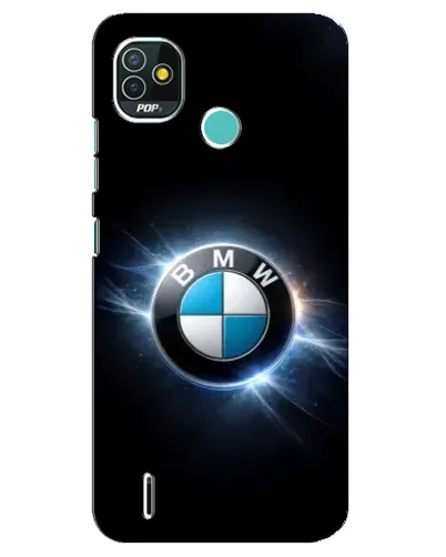 Чехол для TECNO Pop 4 LTE с картинкой «BMW — неоновое сияние»