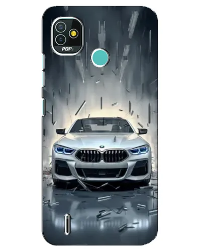 Чехол для TECNO Pop 4 LTE с картинкой «BMW в свете фар»