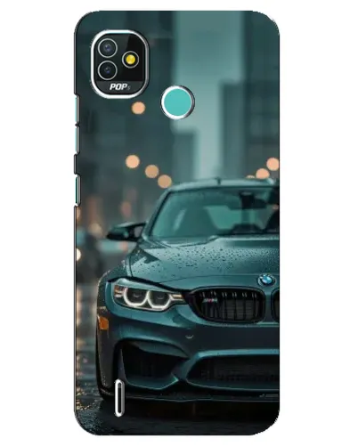 Чехол для TECNO Pop 4 LTE с картинкой «BMW в огнях города»