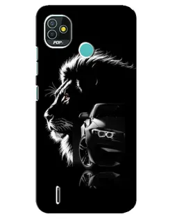 Чехол для TECNO Pop 4 LTE с картинкой «BMW и лев» Чехол для TECNO Pop 4 LTE с картинкой «BMW и лев»
