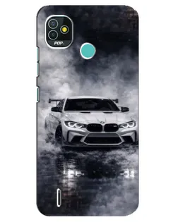 Чехол для TECNO Pop 4 LTE с картинкой «BMW сквозь туман» Чехол для TECNO Pop 4 LTE с картинкой «BMW сквозь туман»