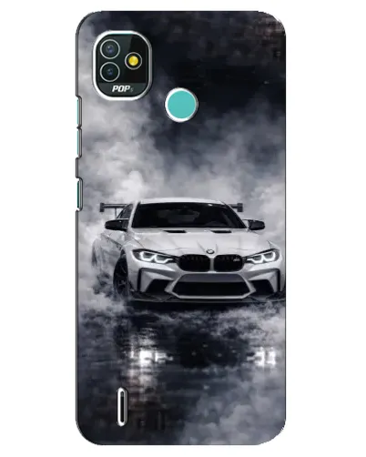 Чехол для TECNO Pop 4 LTE с картинкой «BMW сквозь туман»