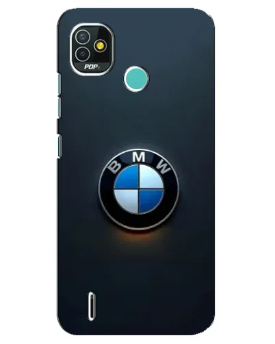 Чехол для TECNO Pop 4 LTE с картинкой «Логотип BMW — минимализм»