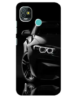 Чехол для TECNO Pop 4 LTE с картинкой «Черная BMW — профиль» Чехол для TECNO Pop 4 LTE с картинкой «Черная BMW — профиль»