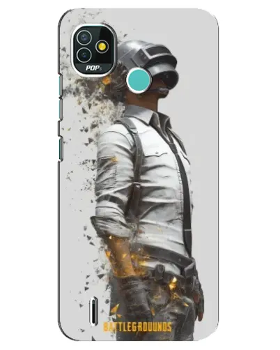 Чехол для TECNO Pop 4 LTE с картинкой «PUBG — боец в пыли»