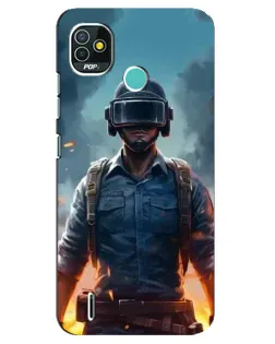 Чехол для TECNO Pop 4 LTE с картинкой «PUBG — реалистичный герой» Чехол для TECNO Pop 4 LTE с картинкой «PUBG — реалистичный герой»