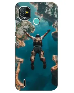 Чехол для TECNO Pop 4 LTE с картинкой «PUBG — свободное падение» Чехол для TECNO Pop 4 LTE с картинкой «PUBG — свободное падение»