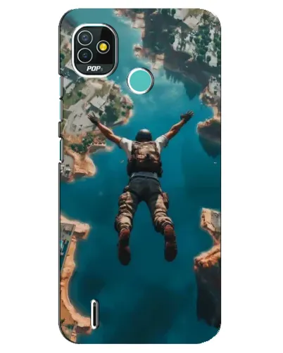 Чехол для TECNO Pop 4 LTE с картинкой «PUBG — свободное падение»