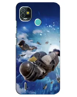 Чехол для TECNO Pop 4 LTE с картинкой «Десант PUBG — прыжок» Чехол для TECNO Pop 4 LTE с картинкой «Десант PUBG — прыжок»