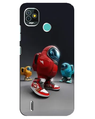 Чехол для TECNO Pop 4 LTE с картинкой «Among Us — 3D стиль»