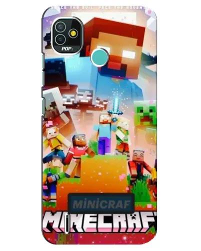 Чехол для TECNO Pop 4 LTE с картинкой «Minecraft герои игры» Чехол для TECNO Pop 4 LTE с картинкой «Minecraft герои игры»