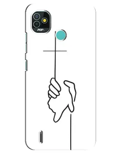 Чехол для TECNO Pop 4 LTE с картинкой «Рука держит» Чехол для TECNO Pop 4 LTE с картинкой «Рука держит»