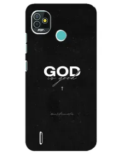 Чехол для TECNO Pop 4 LTE с картинкой «GOD — Бог над всем»