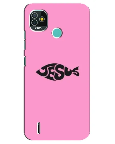 Чехол для TECNO Pop 4 LTE с картинкой «Розовый символ  Jesus»