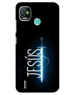 Чехол для TECNO Pop 4 LTE с картинкой «Меч Духа Jesus»
