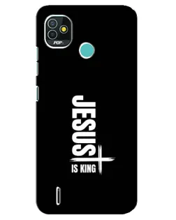 Чехол для TECNO Pop 4 LTE с картинкой «Вертикаль веры Jesus»