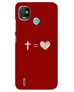Чехол для TECNO Pop 4 LTE с картинкой «Уравнение любви» Чехол для TECNO Pop 4 LTE с картинкой «Уравнение любви»