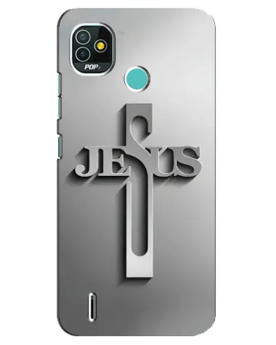 Чехол для TECNO Pop 4 LTE с картинкой «Металлический крест Jesus» Чехол для TECNO Pop 4 LTE с картинкой «Металлический крест Jesus»