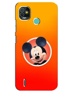 Чехол для TECNO Pop 4 LTE с картинкой «Mickey в круге»