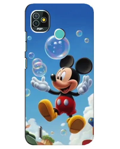 Чехол для TECNO Pop 4 LTE с картинкой «Mickey и мыльные пузыри»
