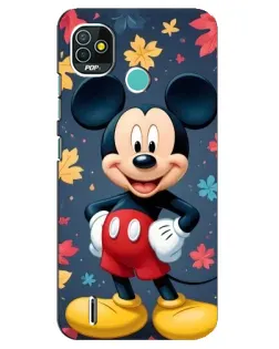 Чехол для TECNO Pop 4 LTE с картинкой «Осенний Mickey Mouse»