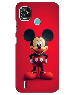 Чехол для TECNO Pop 4 LTE с картинкой «Mickey в полный рост»