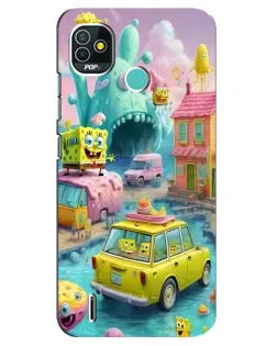 Чехол для TECNO Pop 4 LTE с картинкой «Монстр-трак приключения»