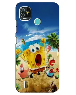 Чехол для TECNO Pop 4 LTE с картинкой «Развлечения на пляже»