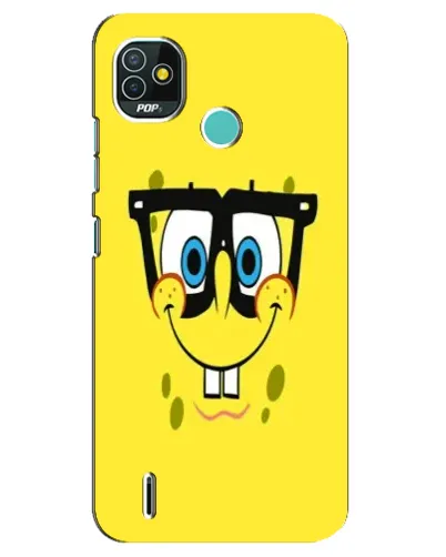 Чехол для TECNO Pop 4 LTE с картинкой «Минималистичный Спанч Боб» Чехол для TECNO Pop 4 LTE с картинкой «Минималистичный Спанч Боб»