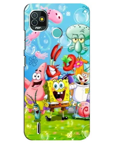 Чохол для TECNO Pop 4 LTE з картинкою «Губка Боб та друзі» Чохол для TECNO Pop 4 LTE з картинкою «Губка Боб та друзі»