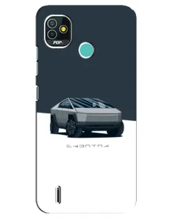 Чехол для TECNO Pop 4 LTE с картинкой «Серебристый Cybertruck Tesla» Чехол для TECNO Pop 4 LTE с картинкой «Серебристый Cybertruck Tesla»