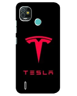 Чехол для TECNO Pop 4 LTE с картинкой «Tesla Red Logo» Чехол для TECNO Pop 4 LTE с картинкой «Tesla Red Logo»